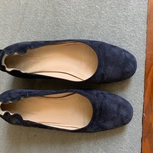 Everlane Day Heel Navy Suede